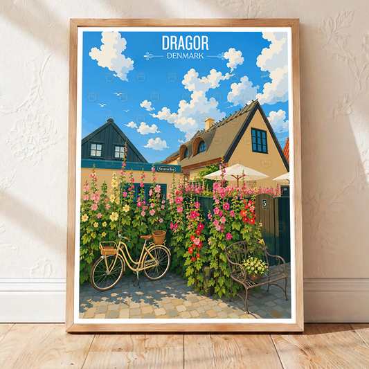 Dragor - Denmark - Travel Poster Vintage Style Wall Art Print - Art Print - Travel Art Poster