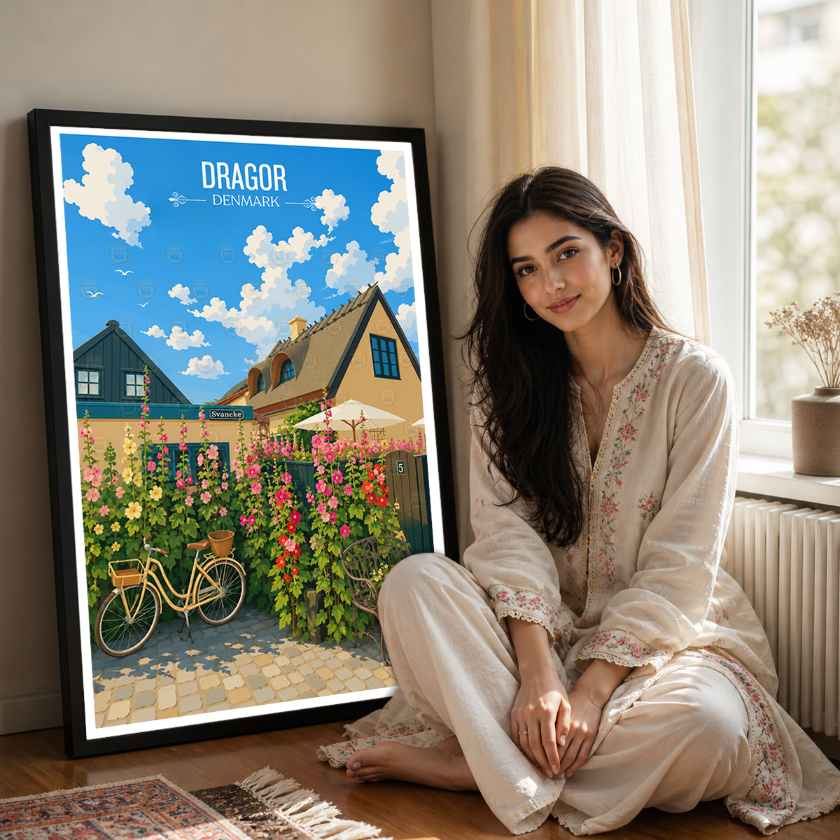 Dragor - Denmark - Travel Poster Vintage Style Wall Art Print