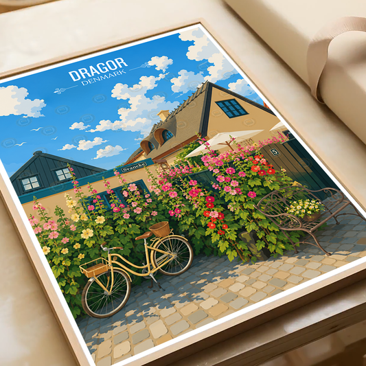 Dragor - Denmark - Travel Poster Vintage Style Wall Art Print - Art Print - Travel Art Poster