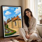 Farum - Denmark - Travel Poster Vintage Style Wall Art Print
