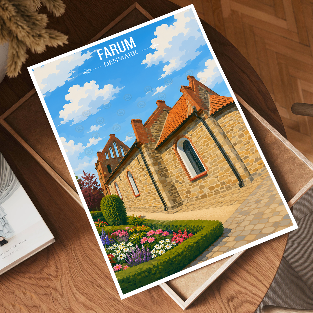 Farum - Denmark - Travel Poster Vintage Style Wall Art Print