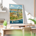Helsingor - Denmark - Travel Poster Vintage Style Wall Art Print