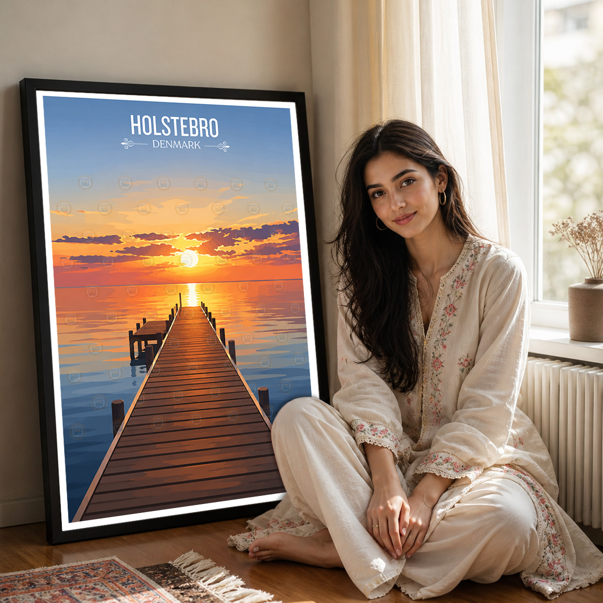 Holstebro - Denmark - Travel Poster Vintage Style Wall Art Print