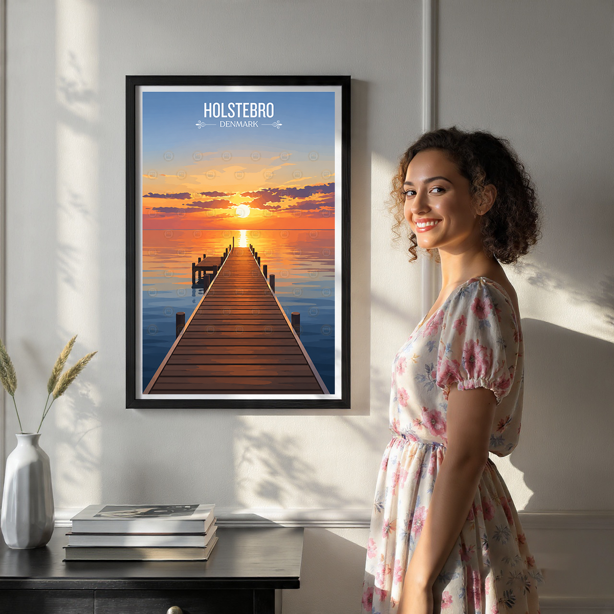 Holstebro - Denmark - Travel Poster Vintage Style Wall Art Print