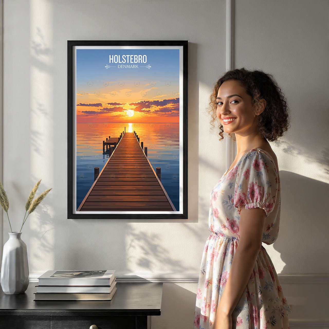 Holstebro - Denmark - Travel Poster Vintage Style Wall Art Print