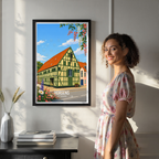 Horsens - Denmark - Travel Poster Vintage Style Wall Art Print