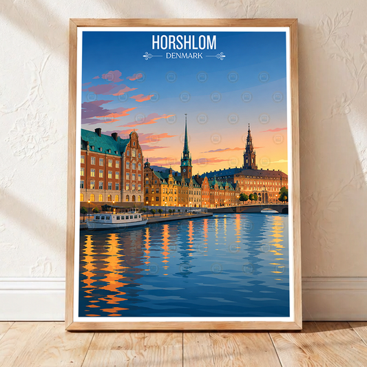 Hosholm - Denmark - Travel Poster Vintage Style Wall Art Print - Art Print - Travel Art Poster