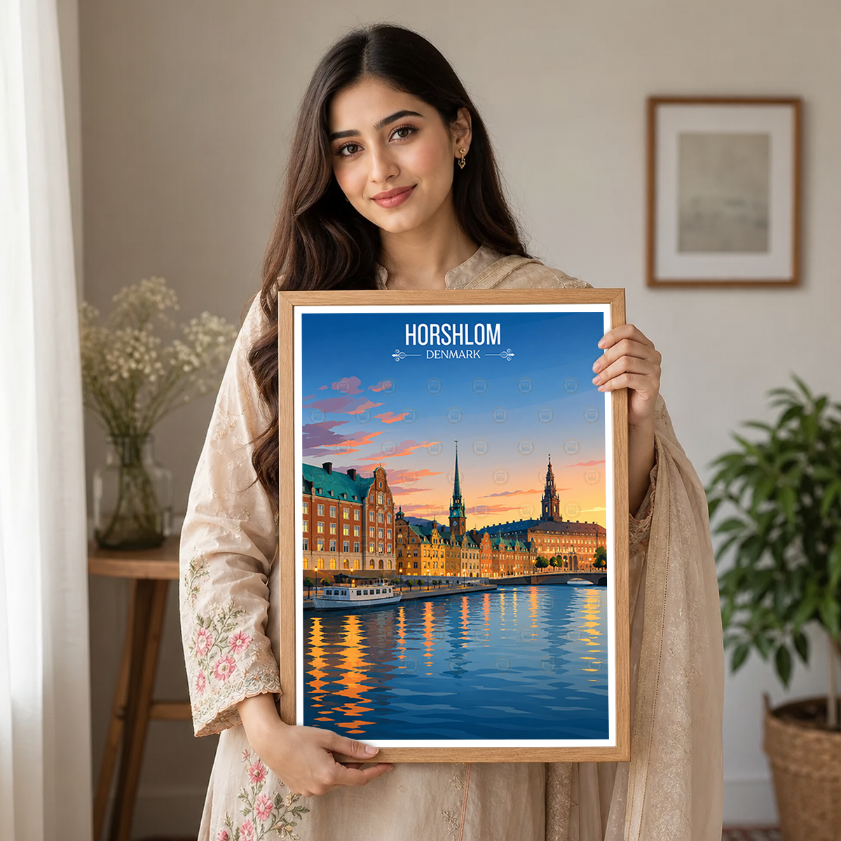 Hosholm - Denmark - Travel Poster Vintage Style Wall Art Print