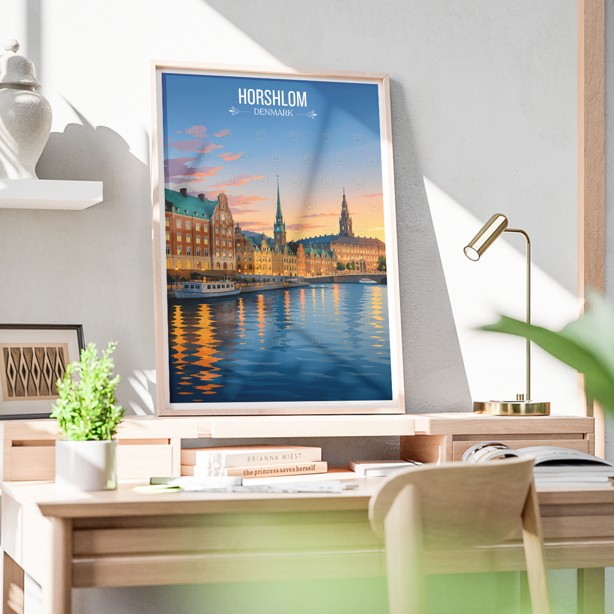 Hosholm - Denmark - Travel Poster Vintage Style Wall Art Print