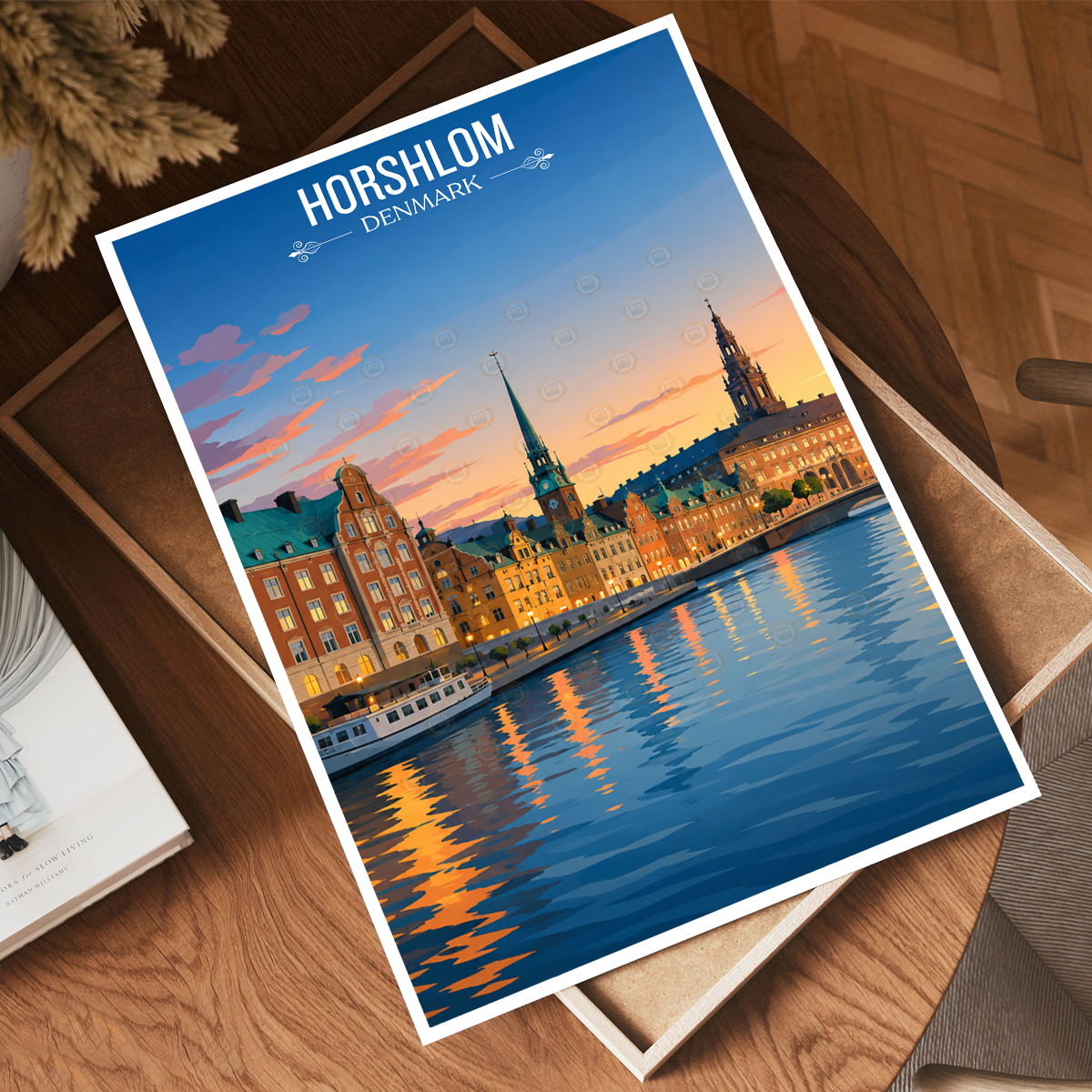 Hosholm - Denmark - Travel Poster Vintage Style Wall Art Print
