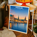 Hosholm - Denmark - Travel Poster Vintage Style Wall Art Print