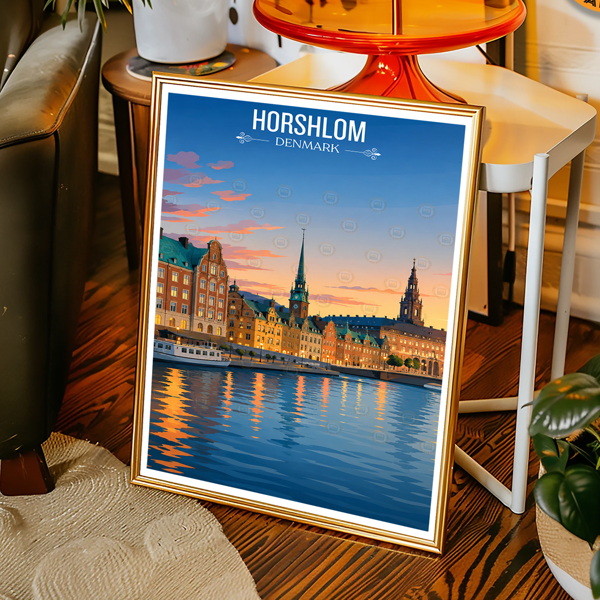 Hosholm - Denmark - Travel Poster Vintage Style Wall Art Print