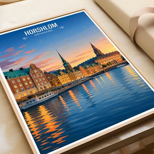 Hosholm - Denmark - Travel Poster Vintage Style Wall Art Print - Art Print - Travel Art Poster