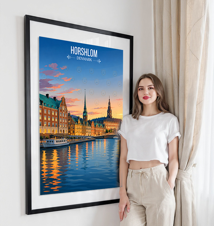 Hosholm - Denmark - Travel Poster Vintage Style Wall Art Print