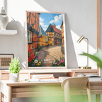 Ikast - Denmark - Travel Poster Vintage Style Wall Art Print