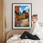 Ikast - Denmark - Travel Poster Vintage Style Wall Art Print