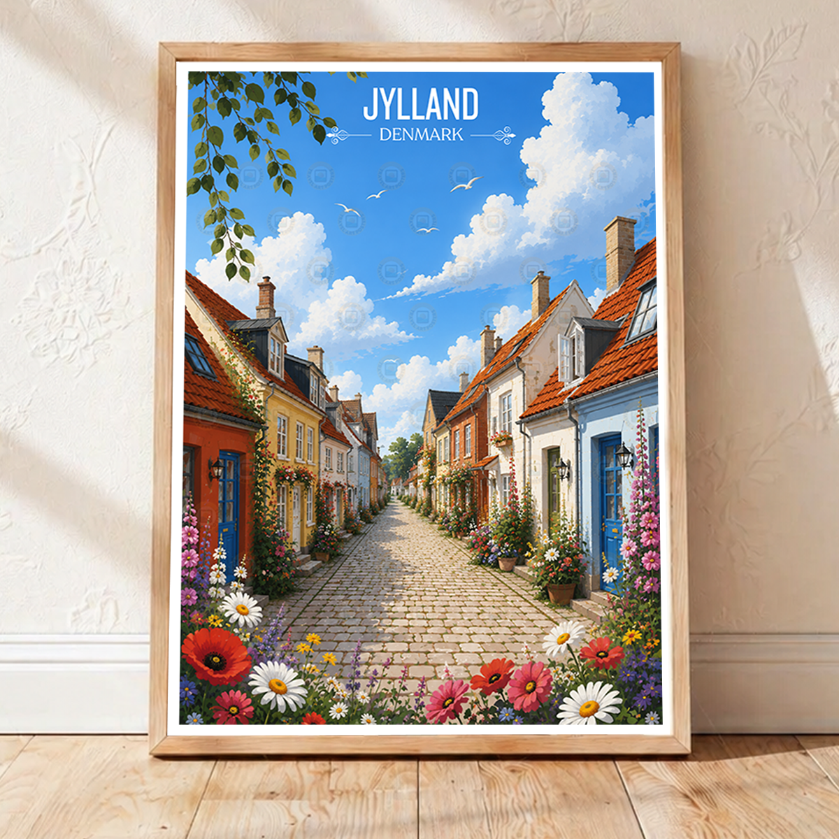 Jylland - Denmark - Travel Poster Vintage Style Wall Art Print