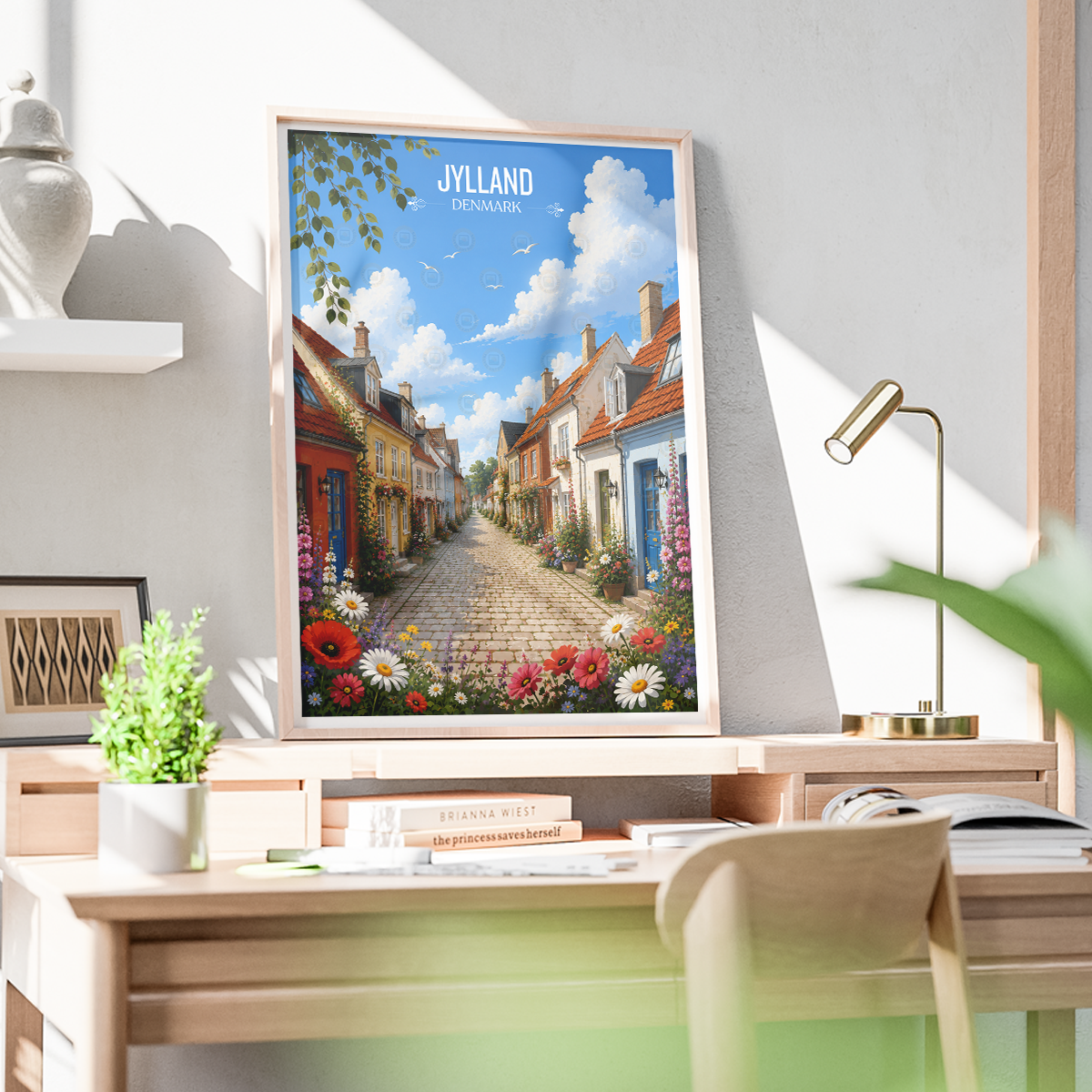 Jylland - Denmark - Travel Poster Vintage Style Wall Art Print