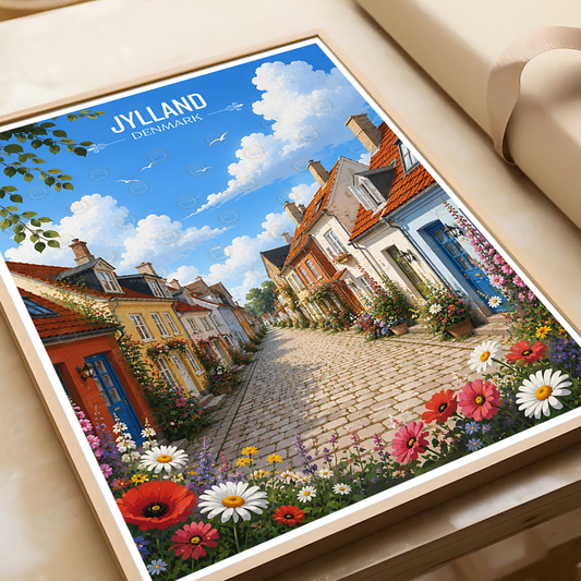 Jylland - Denmark - Travel Poster Vintage Style Wall Art Print - Art Print - Travel Art Poster
