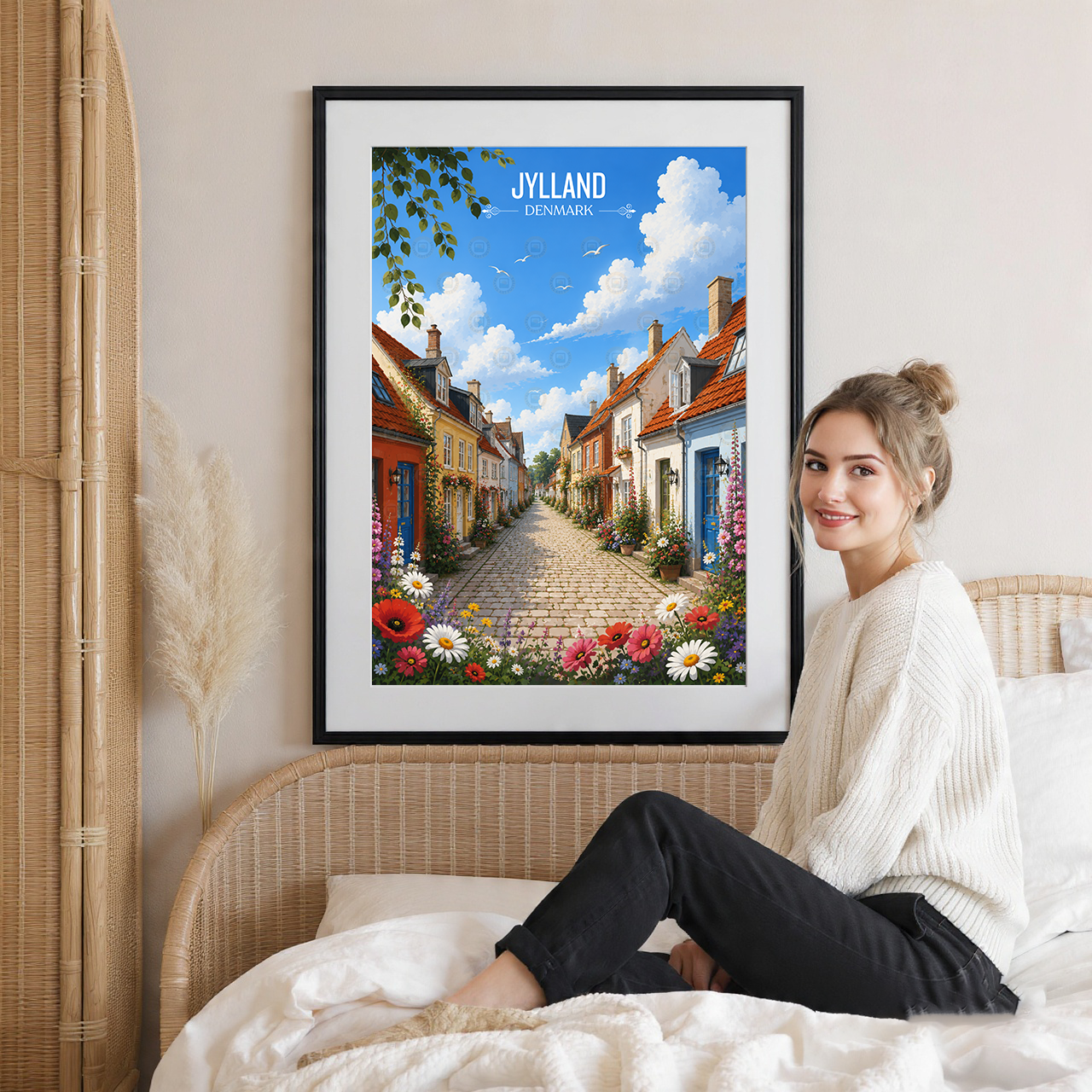 Jylland - Denmark - Travel Poster Vintage Style Wall Art Print