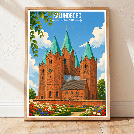 Kalundborg - Denmark - Travel Poster Vintage Style Wall Art Print - Art Print - Travel Art Poster