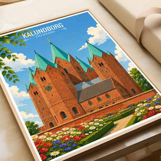 Kalundborg - Denmark - Travel Poster Vintage Style Wall Art Print - Art Print - Travel Art Poster