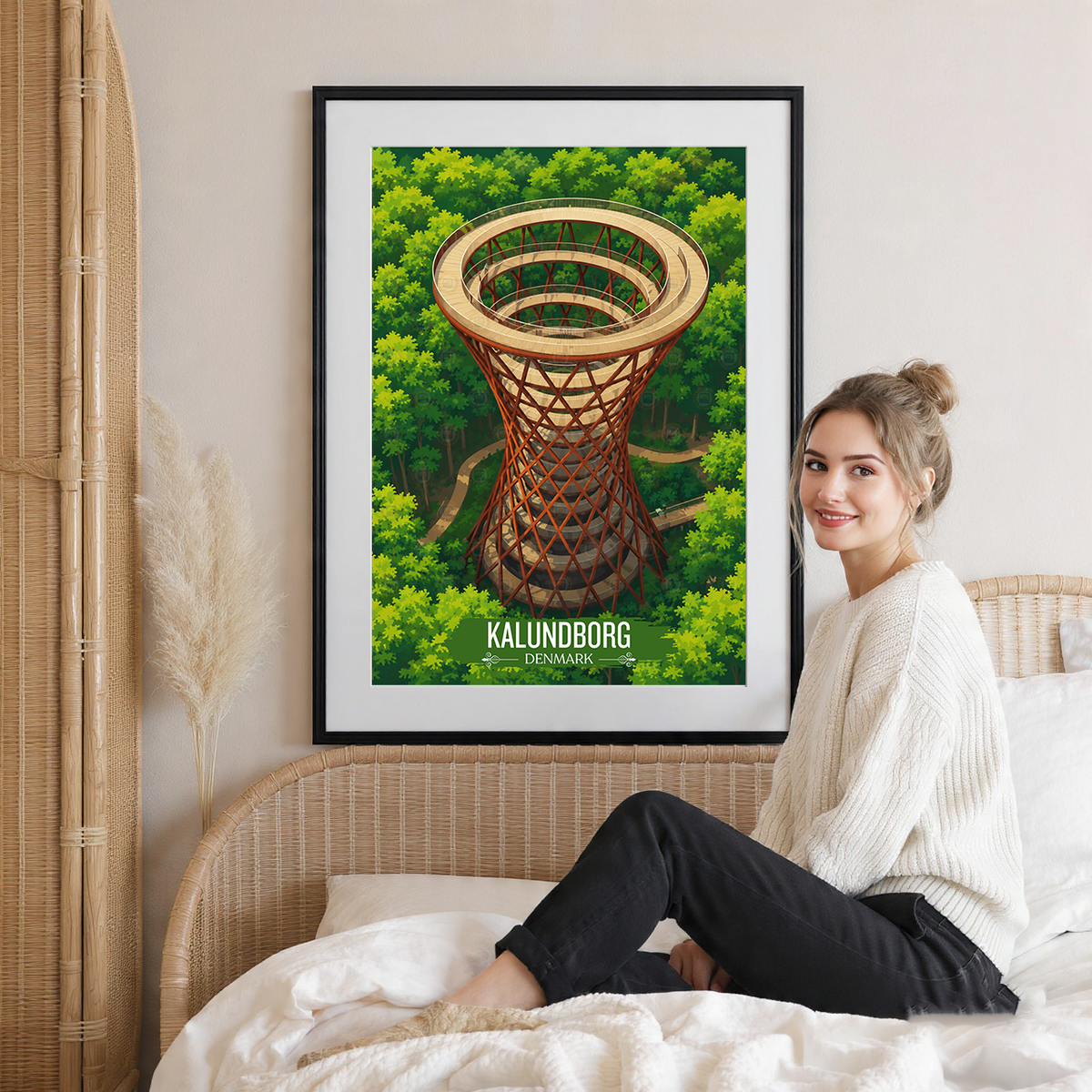 Kalundborg - Denmark - Travel Poster Vintage Style Wall Art Print