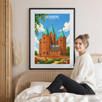 Kalundborg - Denmark - Travel Poster Vintage Style Wall Art Print