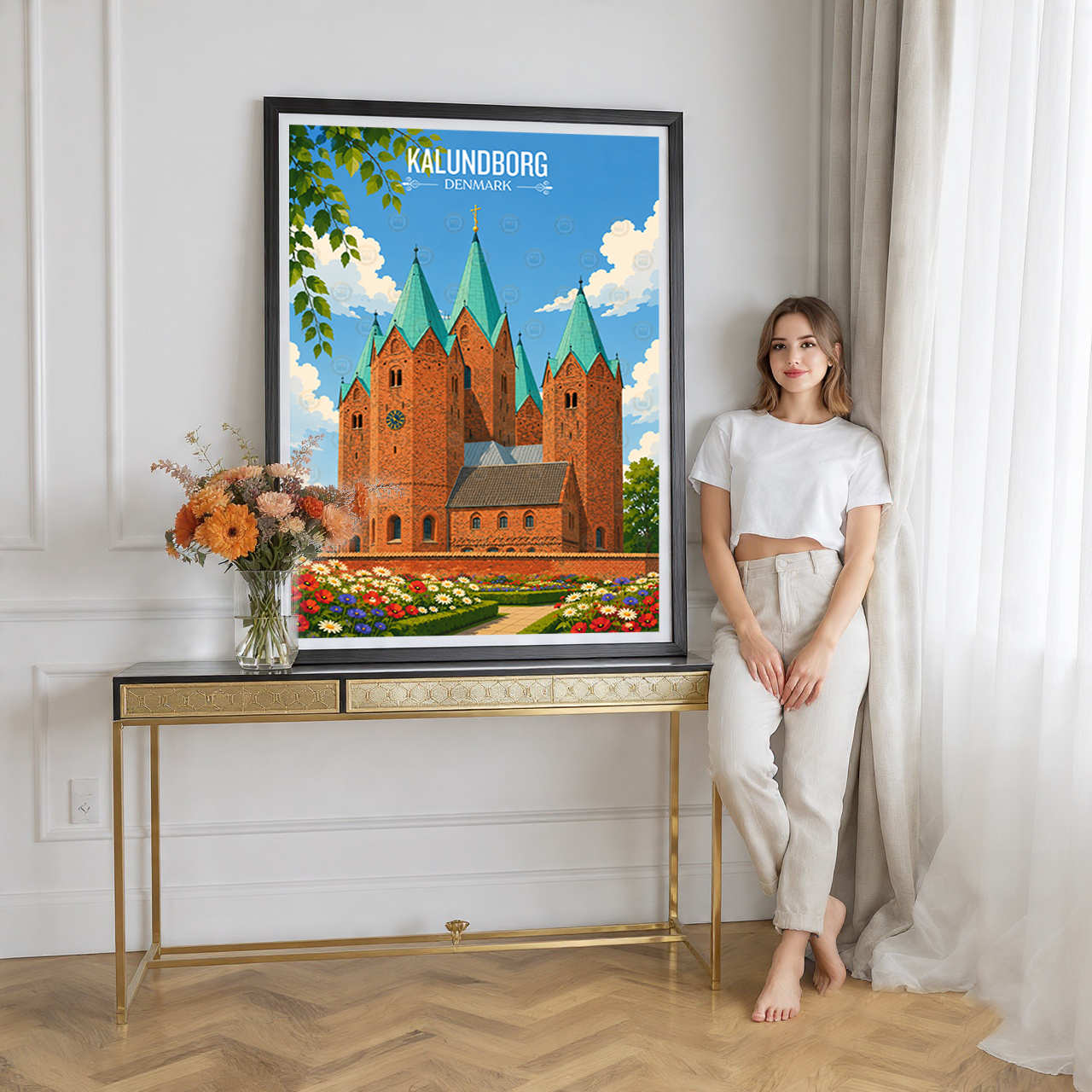 Kalundborg - Denmark - Travel Poster Vintage Style Wall Art Print