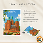 Kalundborg - Denmark - Travel Poster Vintage Style Wall Art Print