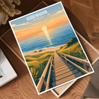 Kobenhavn - Denmark - Travel Poster Vintage Style Wall Art Print