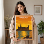 Kronborg Castle - Denmark - Travel Poster Vintage Style Wall Art Print