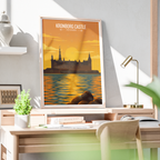 Kronborg Castle - Denmark - Travel Poster Vintage Style Wall Art Print
