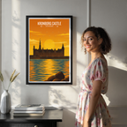 Kronborg Castle - Denmark - Travel Poster Vintage Style Wall Art Print