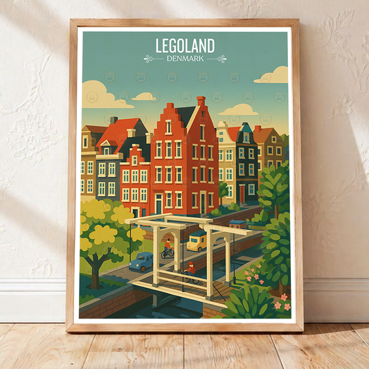 Legoland - Denmark - Travel Poster Vintage Style Wall Art Print - Art Print - Travel Art Poster