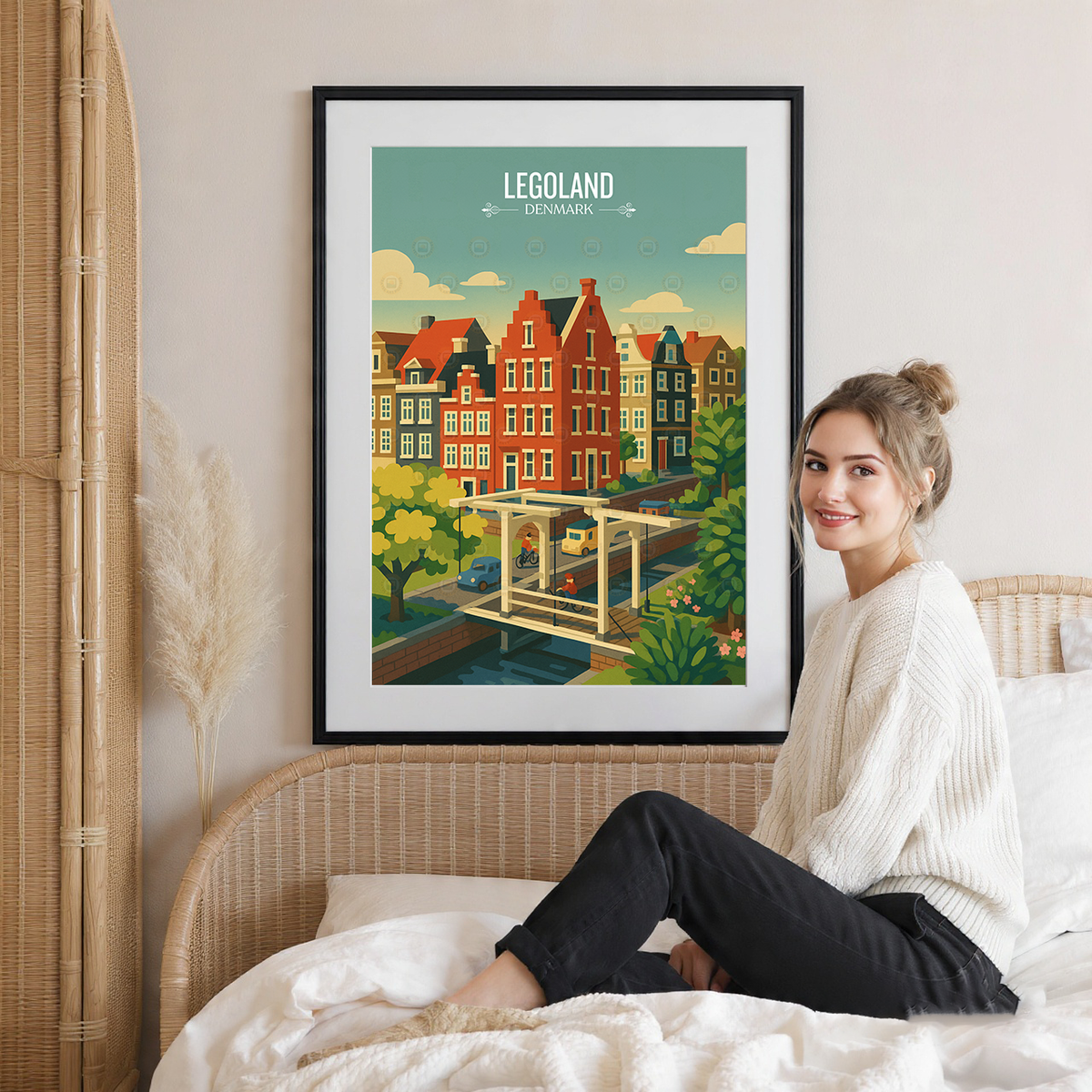 Legoland - Denmark - Travel Poster Vintage Style Wall Art Print