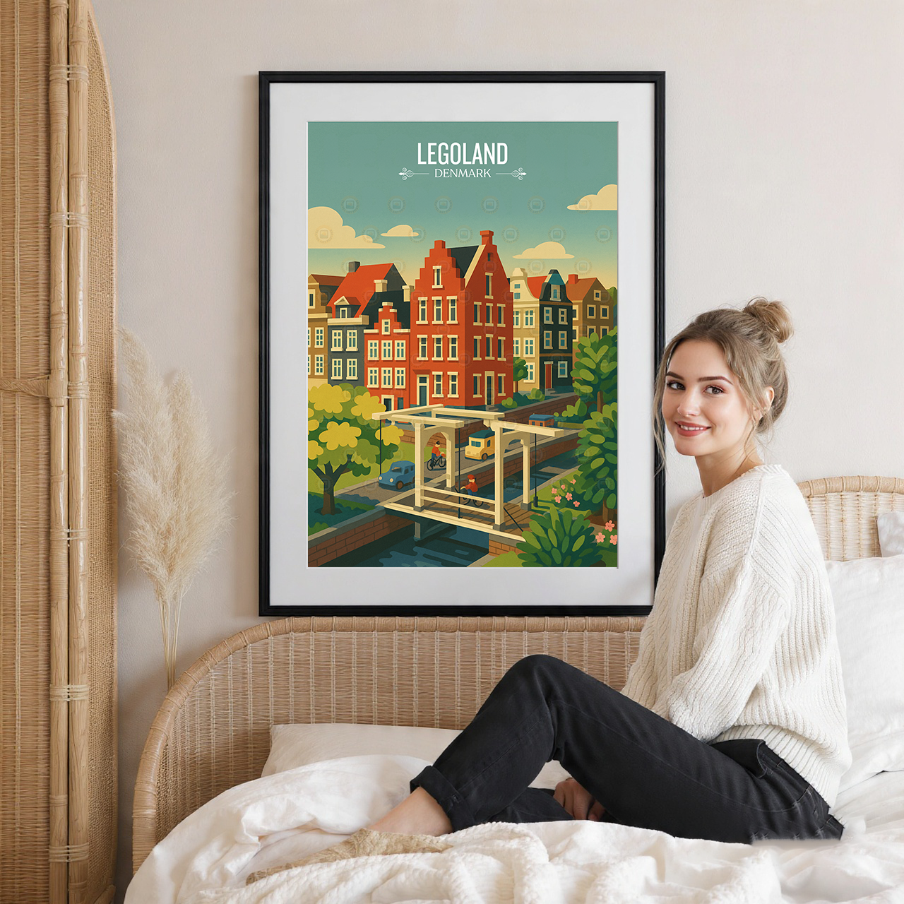 Legoland - Denmark - Travel Poster Vintage Style Wall Art Print