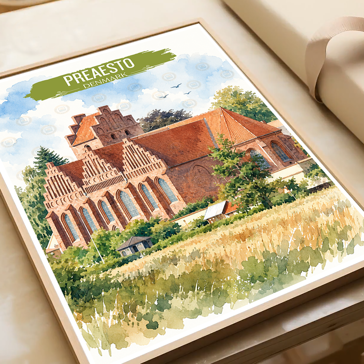 Praesto - Denmark - Travel Poster Vintage Style Wall Art Print - Art Print - Travel Art Poster
