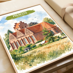 Praesto - Denmark - Travel Poster Vintage Style Wall Art Print - Art Print - Travel Art Poster