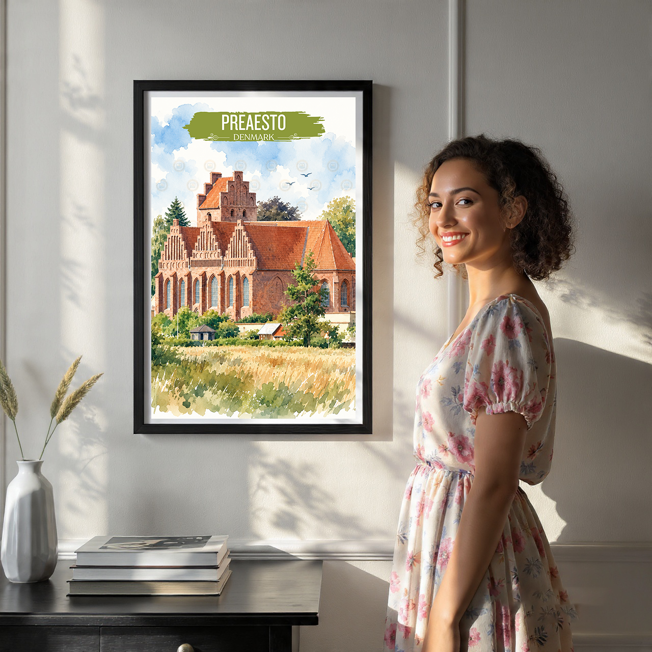 Praesto - Denmark - Travel Poster Vintage Style Wall Art Print - Art Print - Travel Art Poster