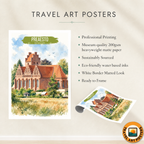 Praesto - Denmark - Travel Poster Vintage Style Wall Art Print - Art Print - Travel Art Poster