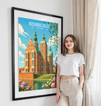 Rosenborg Castle - Denmark - Travel Poster Vintage Style Wall Art Print - Art Print - Travel Art Poster