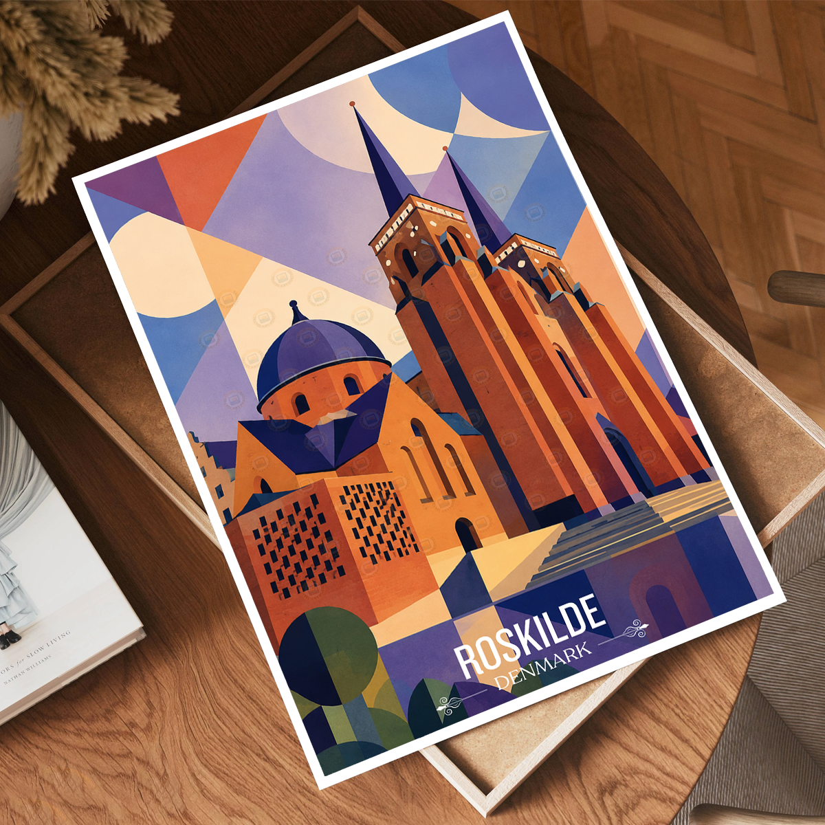 Roskilde - Denmark - Travel Poster Vintage Style Wall Art Print - Art Print - Travel Art Poster