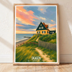 Skagen - Denmark - Travel Poster Vintage Style Wall Art Print - Art Print - Travel Art Poster