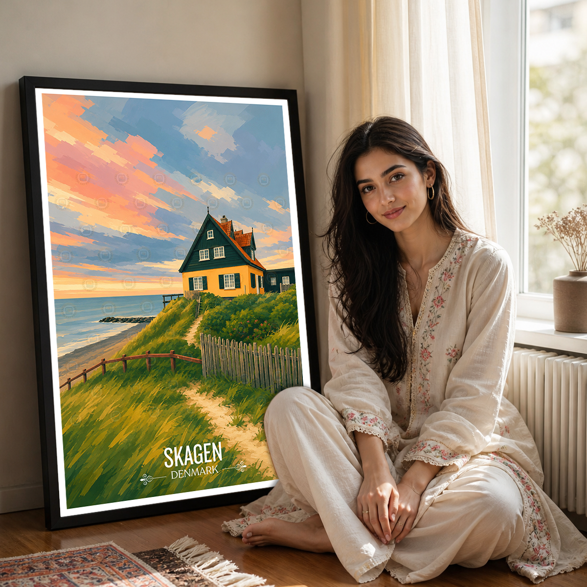 Skagen - Denmark - Travel Poster Vintage Style Wall Art Print - Art Print - Travel Art Poster