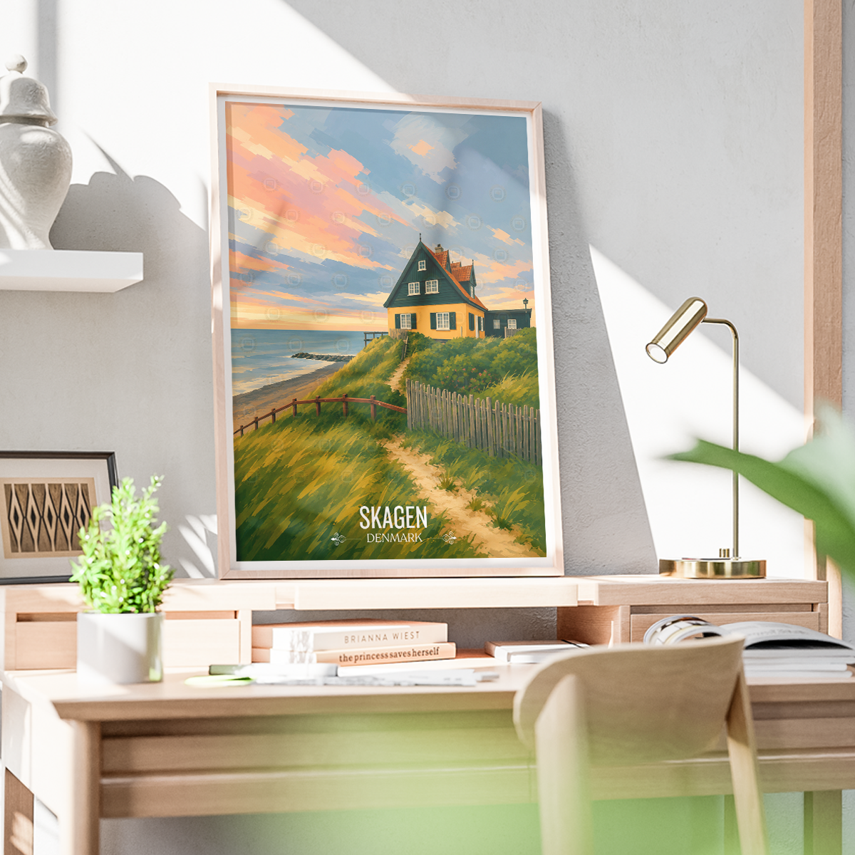 Skagen - Denmark - Travel Poster Vintage Style Wall Art Print - Art Print - Travel Art Poster