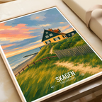 Skagen - Denmark - Travel Poster Vintage Style Wall Art Print - Art Print - Travel Art Poster