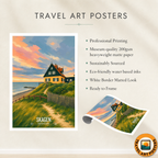 Skagen - Denmark - Travel Poster Vintage Style Wall Art Print - Art Print - Travel Art Poster