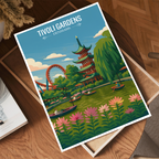 Tivoli Gardens - Denmark - Travel Poster Vintage Style Wall Art Print - Art Print - Travel Art Poster