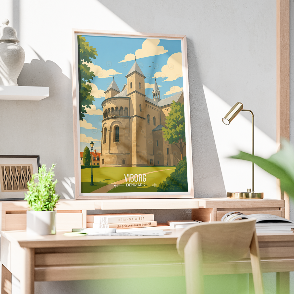 Viborg - Denmark - Travel Poster Vintage Style Wall Art Print - Art Print - Travel Art Poster